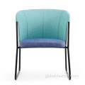 Office Reception Chairs Velvet Fabric Splicing Lounge Chair Restaurant Lounge Chair Supplier